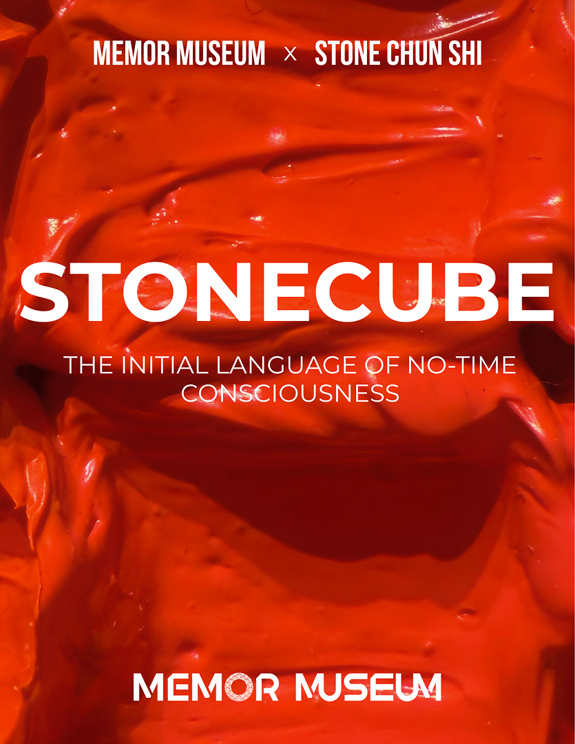 STONECUBE: The Initial Language of No-Time Consciousness exhibition poster